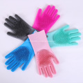 Силиконовые хозяйственные перчатки с длинным рукавом для мытья посуды
